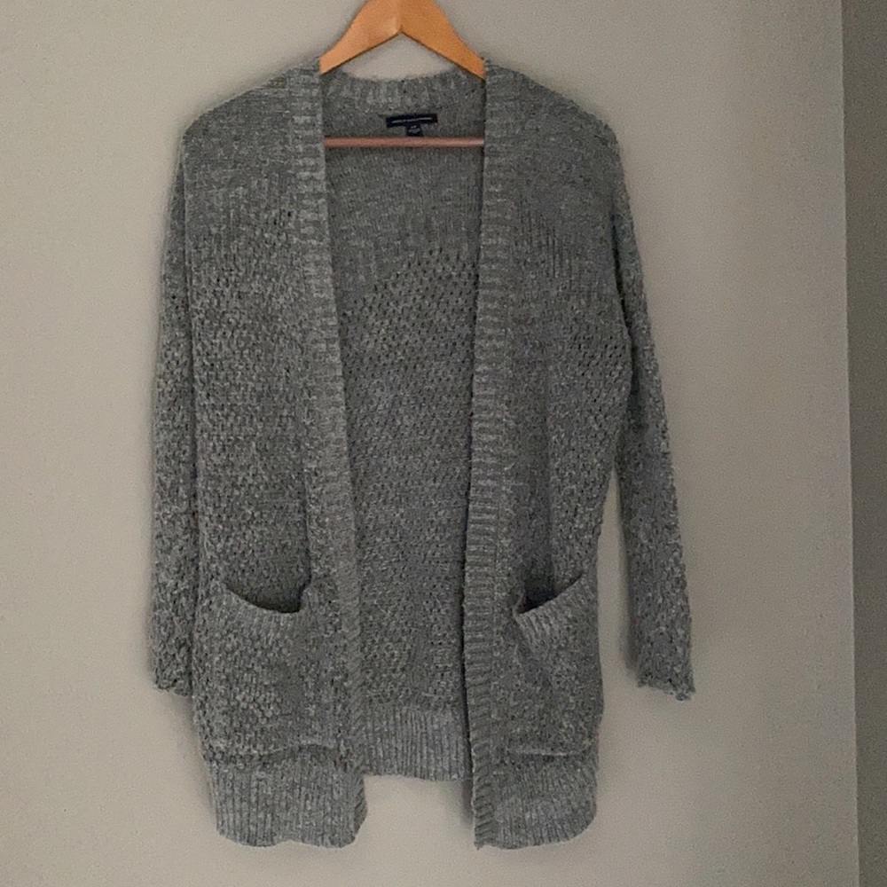 Grey cardigans